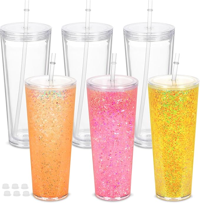 24oz acrylic snow globe tumbler