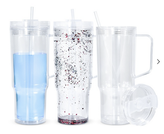 40 Oz Acrylic Snowglobe Tumbler