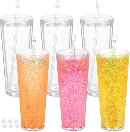 24oz acrylic snow globe tumbler